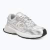 KARL LAGERFELD dámske topánky Orion Sidetrim white leather/textile w/silver
