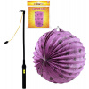 _Ostatní 1_ Lampion kulatý 25cm Halloween pavouci na svíčku / žárovku s hůlkou na baterie Světlo