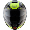 Výklopná prilba na motorku Caberg LEVO Flow čierna/antracit/žltá fluo S