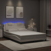 Rám postele s LED osvětlením bílý 120 x 200 cm umělá kůže Bílá 3214009