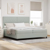 zahrada-XL Posteľ s pružinovým rámom Svetlosivá 200 x 200 cm Zamat 3339788