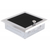PARKANEX 195 x 195 mm ( 16x16cm ) matná chrómová krbová mriežka so žalúziou