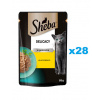 SHEBA Delicacy vrecúško 28x85 g kompletné krmivo pre dospelé mačky kúsky s kuracím mäsom v želé