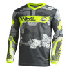 Detský dres O´Neal Element CAMO sivá/neon-žltáXL