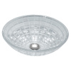 SAPHO TOSEMI sklenené gravírované umývadlo, priemer 42 cm, číra TY153
