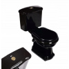 WC Compact Black Retro+Board/Level, Bronzové tlačidlo (WC Compact Black Retro+Board/Level, Bronzové tlačidlo)