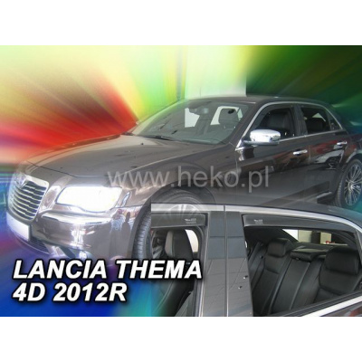 Plexi, deflektory bočných skiel Lancia Thema 4D 2012r =>, 4ks přední+zadní