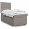 Box spring postel s matrací taupe 100 x 200 cm textil Hnědošedá 3293495
