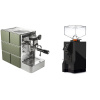 Stone Espresso Mine Green + Eureka Mignon Perfetto, BL black