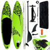 zahrada-XL Nafukovací Stand Up Paddleboard 305x76x15 cm zelený 92740