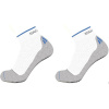 Salomon Ultra Quarter 2 Pack Running Socks Mens White/Grey L 7.5-10