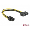 DeLOCK - Elektrický kabel - SATA napájení (M) do 6 pin PCIe power (M) - 21 cm