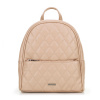 Dámsky ruksak z imitácie kože s prešívaním béžový