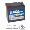 Exide GEL12-14 motobaterie GEL 12V 14Ah 150A 150x87x145