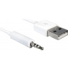 DeLock 83182 USB-A samec gt; Stereo jack 3.5 mm samec 4 pin / IPod Shuffle, 1m