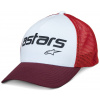 šiltovka VITAL TRUCKER, ALPINESTARS (biela/hnedo červená/oranžová)