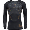 Kompresné tričko Venum, SERPENTI LONG SLEEVE RASHGUARD čierna,zlatá,sivá L