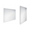 Nimco Zrkadlá - Kúpeľňové podsvietené LED zrkadlo 90x70 cm, hranaté, alumínium ZP 9019