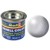 REVELL 90 Strieborná metalíza syntetická modelárska farba, 14ml (REVELL 32190 SILVER METTALIC 14ml 0,47fl oz EMAIL COLOR)