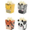 Krabice na popcorn Zoo zvieratá 4 ks