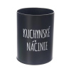 Dóza, plechová, čierna, bez veka, KUCHYNSKÉ NÁČINIE