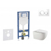 GEBERIT - Duofix Set předstěnové instalace, klozetu Gaia a sedátka softclose, tlačítko Sigma20, bílá/chrom SANI11CA3122B