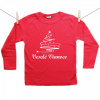 Boodyy Červené tričko s dlhým rukávom Veselé Vianoce so stromčekom 116 (5-6 rokov)