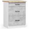 Spodná kuchynská skrinka s doskou OLIWIA S60 3SZ biela / betón
