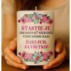 Dekoračná palmová sviečka - Šťastie je obdarovať niekoho,koho máme radi.. Valec 13 cm / 7 cm 480g