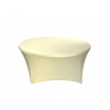 TENTino Elastický obrus STANDARD na okrúhly stôl 122 cm Farba obrusu: KRÉMOVÁ / IVORY