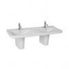 Jika Cubito Pure Dvojité umývadlo 130x48,5, biela H8144200001041