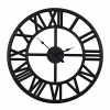 Hodiny - Clock Black Metal Loft Moderné Retro 80 cm (Hodiny - Clock Black Metal Loft Moderné Retro 80 cm)