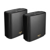 ASUS ZenWiFi AX (XT9) AX7800 2er Set Schwarz Trojpásmový (2,4 ghz/5 ghz/5 ghz) Wi-Fi 6 (802.11ax) Čierna 4 Vnútorný (90IG0740-MO3B30)