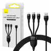 Baseus CASS040001 3in1 Flash Series, USB-A na USB-C, microUSB, Lightning 66W, 1,2m