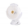Aigostar B.V. | Aigostar - Nabíjací stolný ventilátor s klipom 2W/5V 2400mAh USB biela | AI1555
