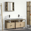 zahrada-XL Set kabinetov do kúpeľne 3 pcs dub sonoma 80 x 30 x 60 cm 3345147