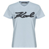 Karl Lagerfeld Tričká s krátkym rukávom BOUCLE KARL SIGNATURE T-SHIRT Modrá