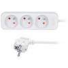 Predlžovací prívod 3z, 3m, 3 x 1mm2, biely b50 - SH-PP03