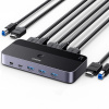 Prepínač KVM Ugreen CM664 HDMI prepínač 2v1 4K 60Hz USB 3.0 + USB C