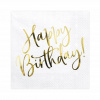 SERVIETKY NA NARODENINY 33x33cm Happy Birthday Zlaté