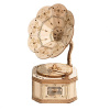 RoboTime dřevěné 3D puzzle Starožitný gramofon
