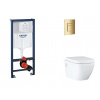 Grohe Rapid SL Set predstenovej inštalácie, klozetu, dosky SoftClose a tlačidla Skate Cosmopolitan, Cool Sunrise SANI11BB4132-GR