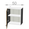 Casarredo Kuchynská vysoká skrinka nad digestor 50, Craft W5057, korpus gr