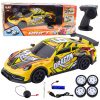 LEAN TOYS RC športové auto na diaľkové ovládanie, osvetlená karoséria pre driftovanie, žltá