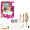 Barbie a kúpeľ s mydlovými konfetami blondínka