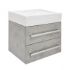 Swiss aqua technologies Koupelnová skříňka s umyvadlem SAT Cube Way 60x53x46 cm beton mat CUBE46602BESATCW
