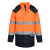 PORTWEST HI-VIS BIZFLAME FR617 / Nehorľavá vodeodolná zimná bunda, reflexný pruh L