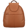 Mäkký dámsky kožený svetlohnedý batoh do mesta - Hexagona Zinovia hnedá