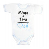 Body krátky rukáv s vtipným textom Baby Nellys, Máma+Táta, veľ. 86, chalan