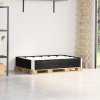vidaXL Paletová ohrádka čierna 120x80 cm borovicový masív - Čierna - 95091-49256